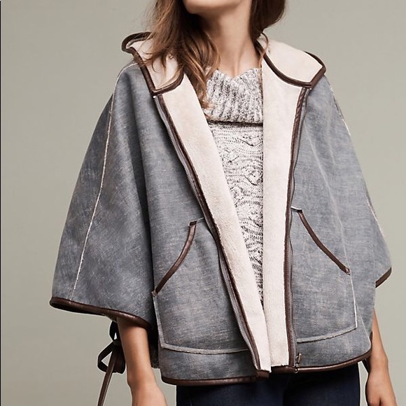Anthropologie Jackets & Blazers - Anthropologie reversible Hei Hei sherpa poncho